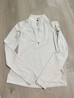Nike White Long Sleeve Quarter-Zip